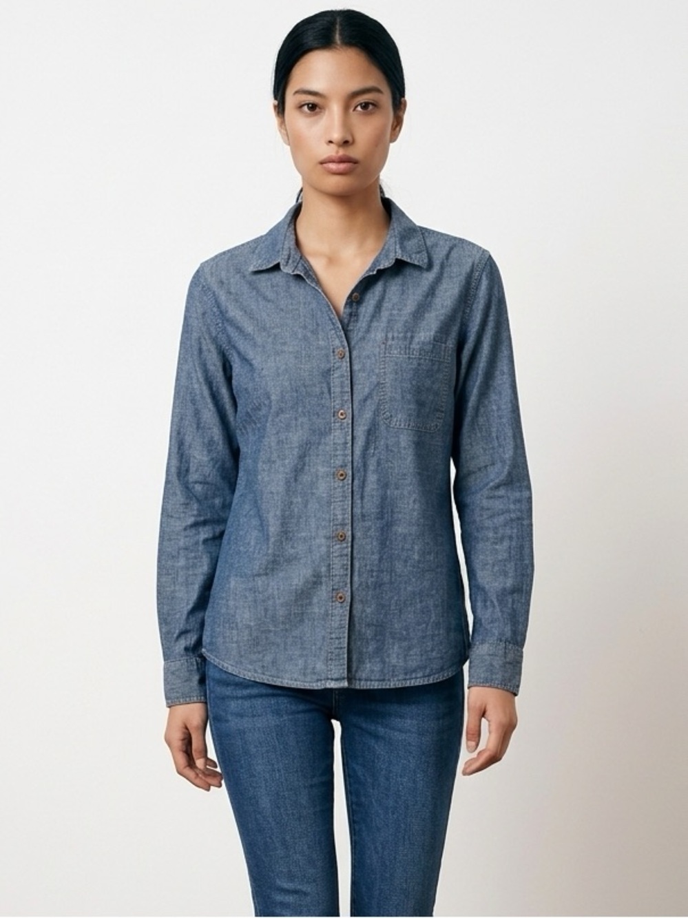 Buffalo David Bitton Casual Blue Button Down Shirt | Size Medium